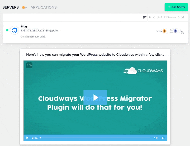 Cloudways 申請主機商圖文教學，刪除Cloudways主機操作